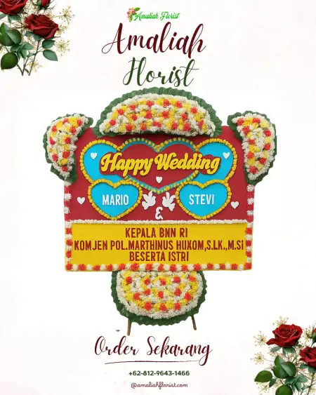 Papan Bunga Pernikahan Burat